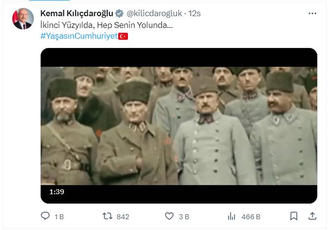 Siyasiler Türkiye Cumhuriyeti’nin 100. Yaşını kutladı 1